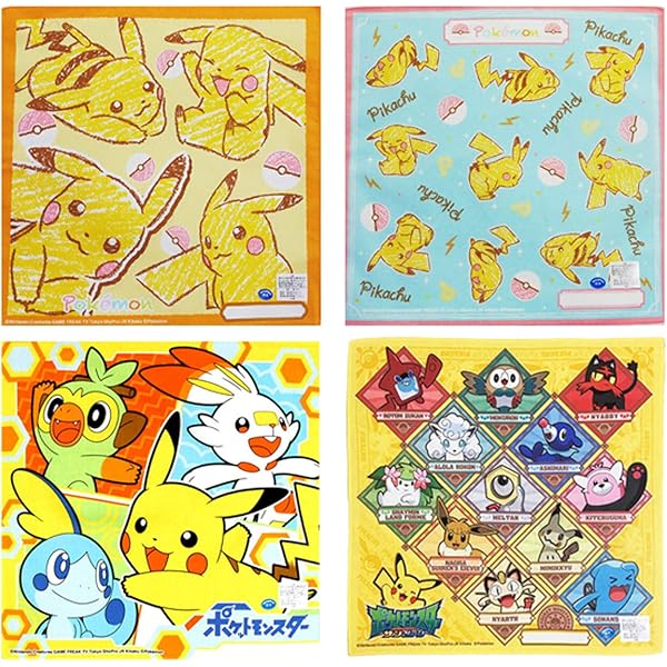 ポケモンのハンカチ、ポーチ、シールセット（ポケモンカフェ） ポケモンのハンカチ、ポーチ、シールセット（ポケモンカフェ